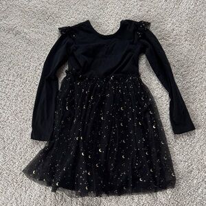 Hanna Andersson Black Dress with Gold Accents